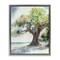 Stupell Industries Watercolor Tree on Shore Floater Framed Canvas Wall Art Design by Svetlana Aleynikova